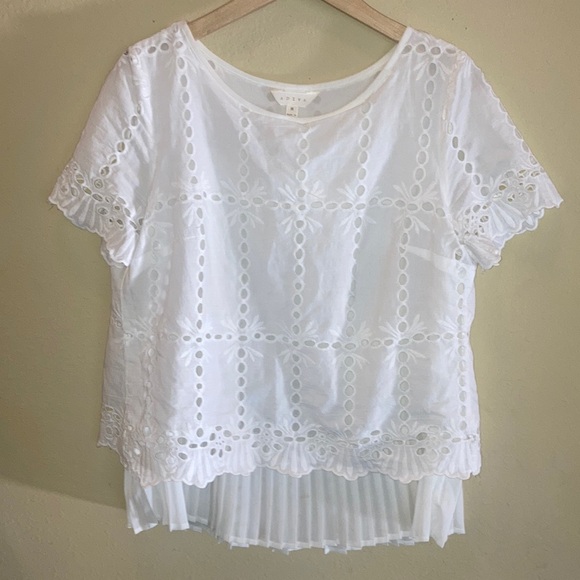 Adiva Tops - Adiva Eyelet Blouse Cottagecore Feminine
